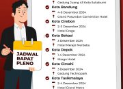 KPU Umumkan Jadwal Rapat Pleno Pilkada Kota Bandung