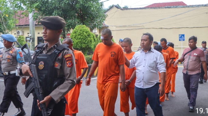 Polresta Cirebon Amankan 9 Tersangka Dari 7 Kasus Tindak Pidana