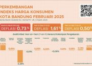 BPS Februari 2025: Kota Bandung Deflasi Month To Month 0,73 Persen